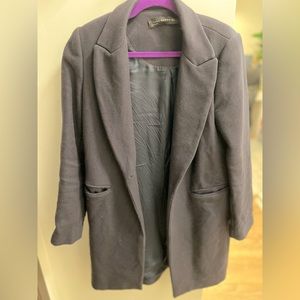 Zara Navy Coat Size M